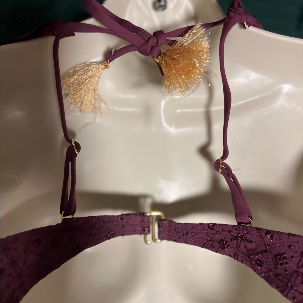 Purple Ruffled Bikini Set - Picture 2 of 4